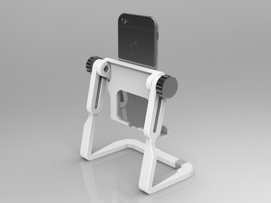 ajustável phone ficar pé fotografia alfinete 3d print model - Mito3D