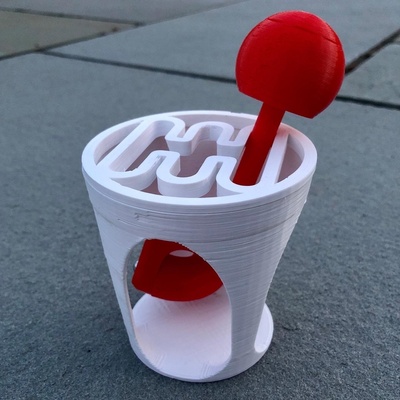 cup holder çubuk vardiya iğne şekli arabalar 3d print model - Mito3D