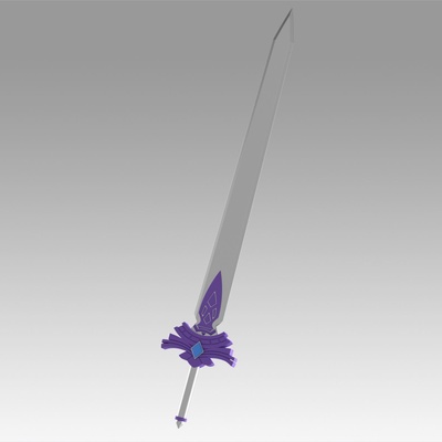 genshin impacto kaeya viajante jean espada suporte réplica alfinete 3d print model - Mito3D