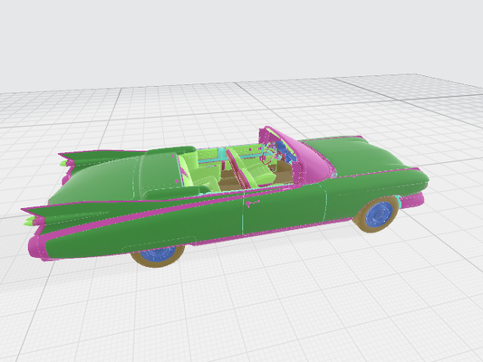 rétro voiture forme d'épingle 3d print model - Mito3D