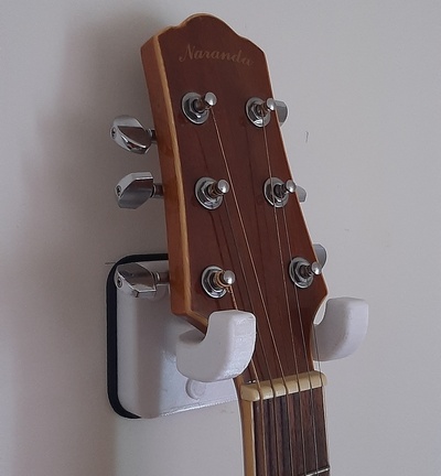 titulaire soutien guitare forme d'épingle 3d print model - Mito3D