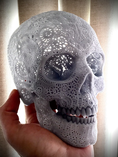 telkari anatomik kafatası iğne şekli 3d print model - Mito3D