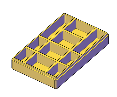 caja in capas forma alfiler 3d print model - Mito3D