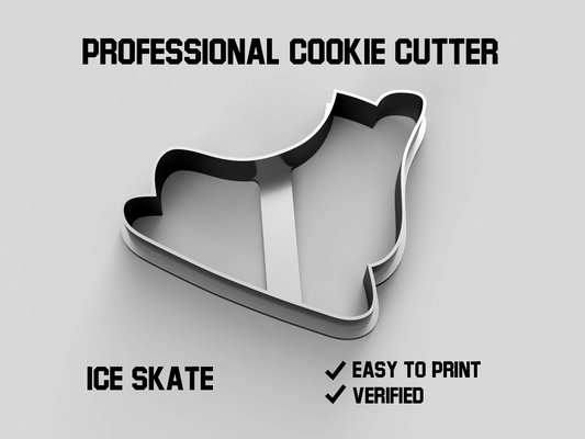 glace patin biscuit coupeur forme d'épingle stl 3d print model - Mito3D