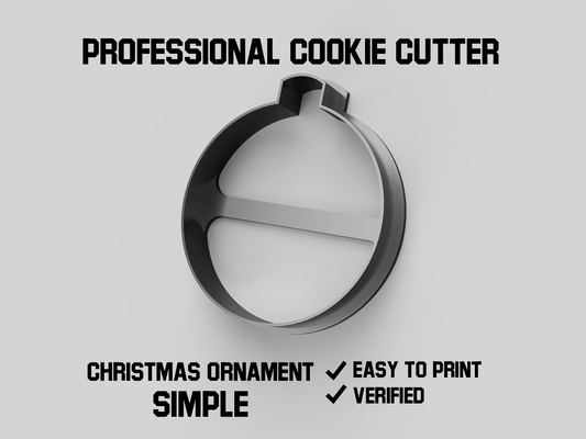 christmas ornament simple cookie cutter pinshape cookie-cutter 3d print model - Mito3D