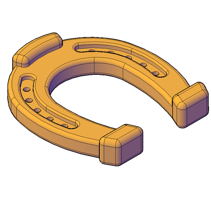 horseshoe pinshape decor 3d print model - Mito3D