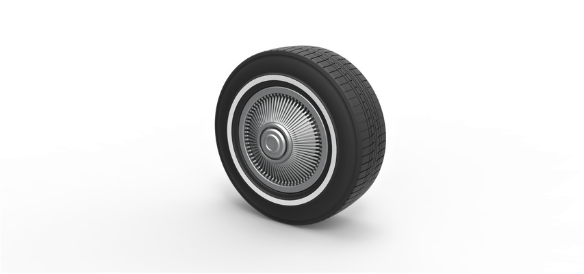 moulé pression voiture roue 6 échelle 1 to 10 forme d'épingle 3d print model - Mito3D