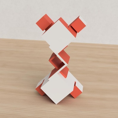 task 18 - express beauty pinshape cube 3d print model - Mito3D