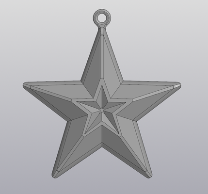 estrella forma alfiler 3d print model - Mito3D
