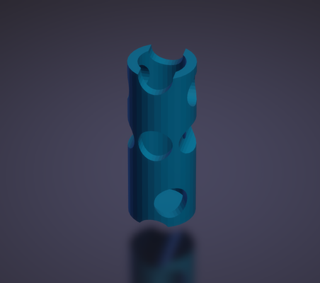 cylindrique vase forme d'épingle élégant 3d print model - Mito3D