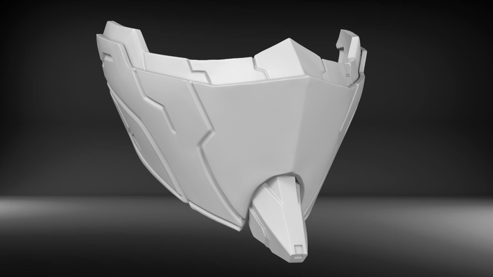 mecha maschera 3dprint forma spillo maschere 3d print model - Mito3D