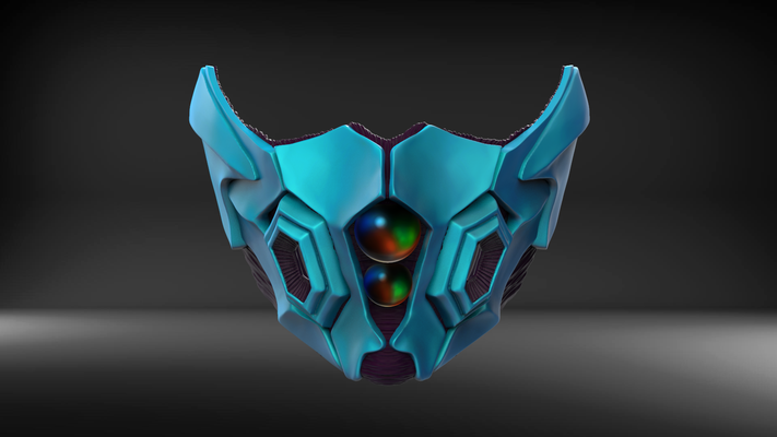 bio armadura máscara stl 3dprint forma alfiler mascaras 3d print model - Mito3D
