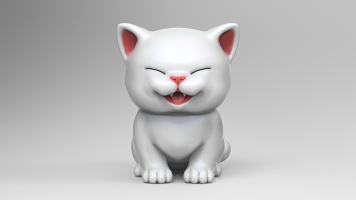 fofa gatinho v2 stl 3d impressão modelo alfinete gato 3d print model - Mito3D