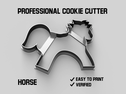cheval biscuit coupeur forme d'épingle chevaux 3d print model - Mito3D