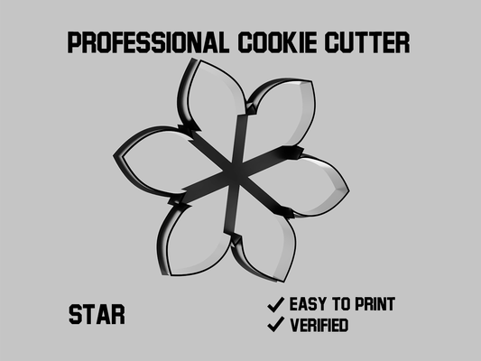 star cookie cutter pinshape form cooking stamp jars cookies cook 3d print model - Mito3D