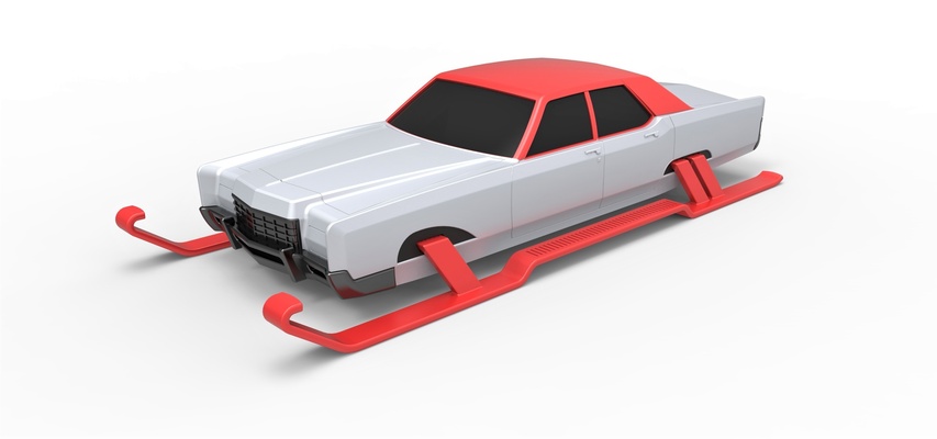 diecast car of santa scale 1 to 25 pinshape 3d print model - Mito3D