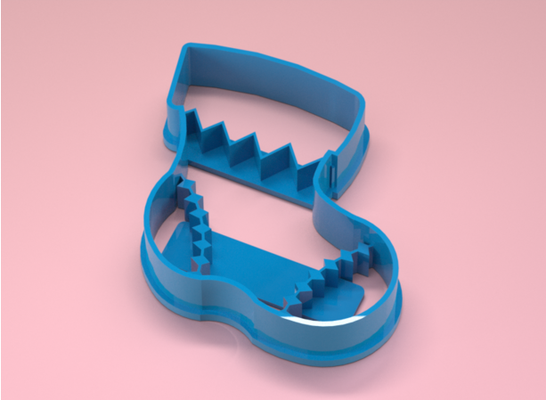 navidad bota galleta cortador forma alfiler 3d print model - Mito3D