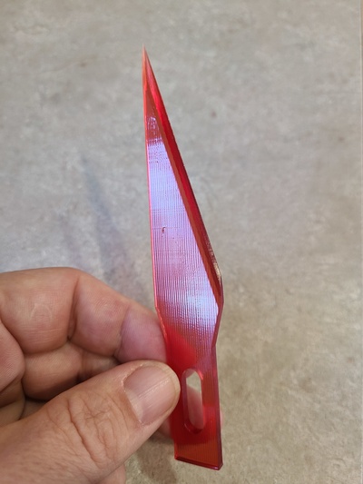 kocaman 11 xacto bıçak ağzı 130mm iğne şekli ağaç 3d print model - Mito3D