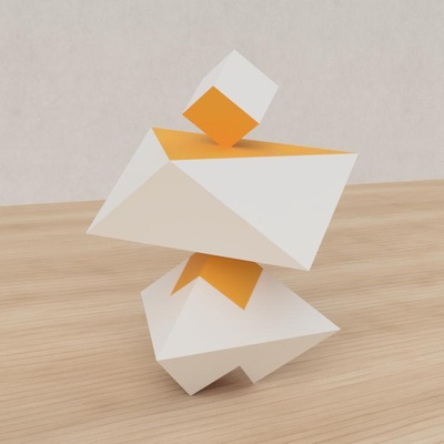 tâche 31 express beauté forme d'épingle cube 3d print model - Mito3D