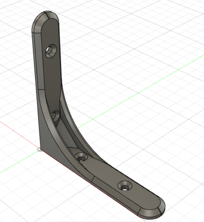 shelf bracket pinshape 3d print model - Mito3D