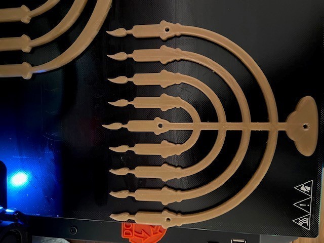 menorah pinshape 3D print model - Mito3D