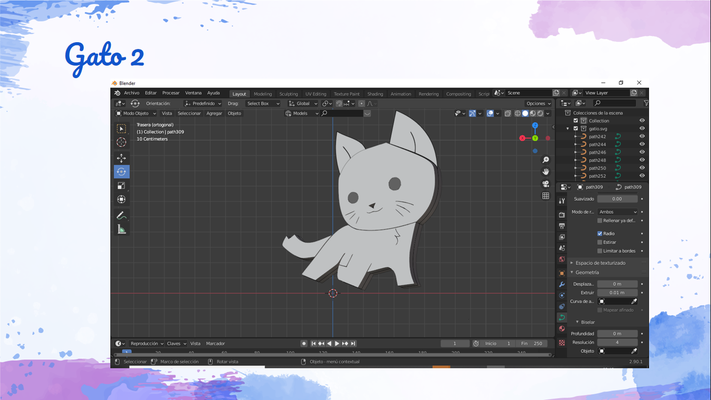 gato alfinete mascota 3d print model - Mito3D