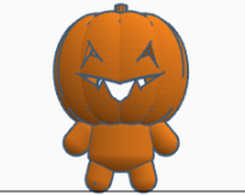 lil zucca tipo by rainer abraxas forma spillo halloween 3d print model - Mito3D
