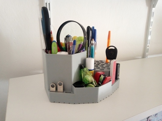 simple pencil holder pinshape pencil-holder 3d print model - Mito3D