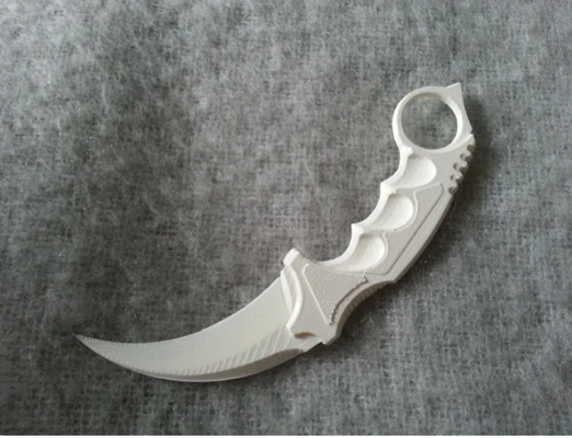 karambit csgo cuchillo forma alfiler 3d print model - Mito3D