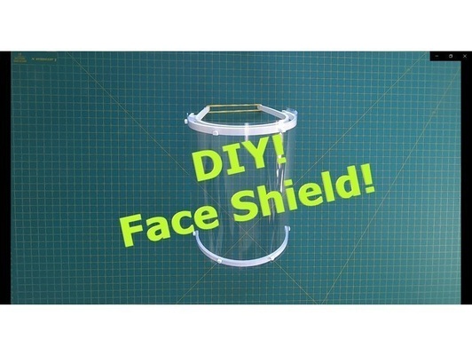 face shield pinshape faceshield 3d print model - Mito3D