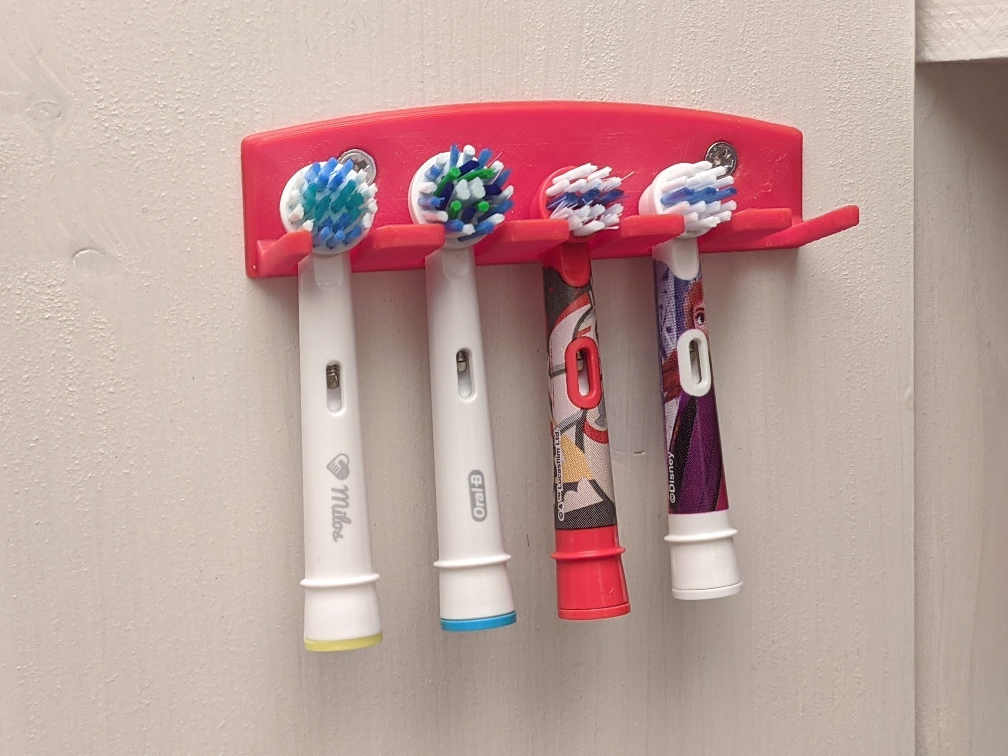 eléctrico toothbrush heads soporte forma alfiler baño accesorios 3D print model - Mito3D