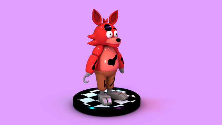 fnaf raposa wammy brinquedo alfinete colecionável 3d print model - Mito3D