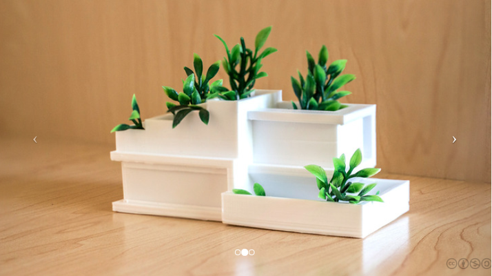 moderno pianta pentole forma spillo piantatrice 3d print model - Mito3D