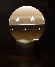 lampada sfera pinshape Tabelle Lampe stelle Stern sphere led 3d print model - Mito3D