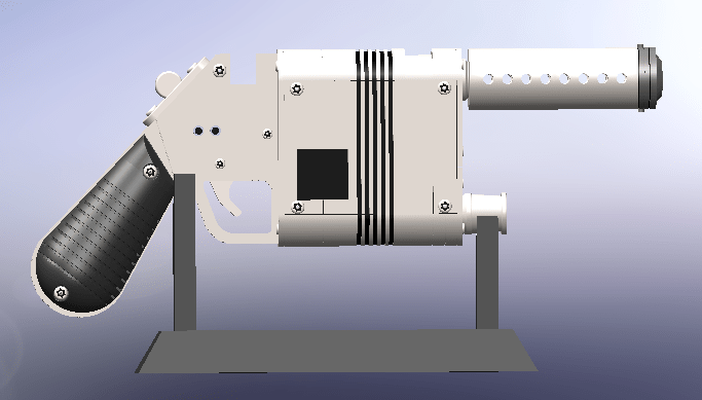 blaster pistolet forme d'épingle étoiles 3d print model - Mito3D