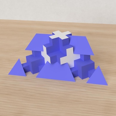 tâche 39 express beauté forme d'épingle cube 3d print model - Mito3D