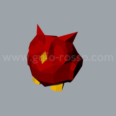 poly owl pinshape 3d print model - Mito3D