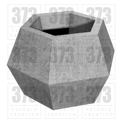 molde maceta macetas cemento mod12 forma alfiler 3d print model - Mito3D