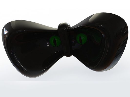 gato ojos arco corbata forma alfiler moda 3d print model - Mito3D