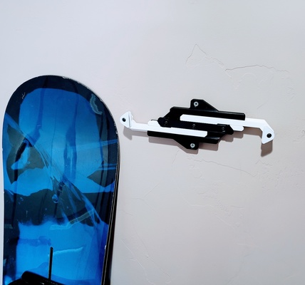 snowboard percha ajustable exposición forma alfiler 3d print model - Mito3D