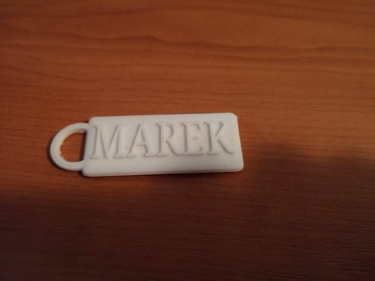 keychain 'marek' pinshape 3d print model - Mito3D