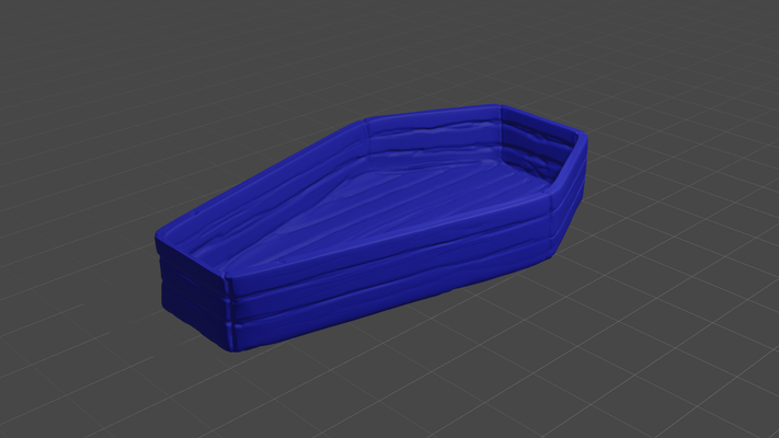 realista caixão modelo alfinete 3d print model - Mito3D
