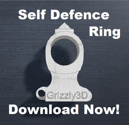 self defence anel chaveiro v2 alfinete gadget 3d print model - Mito3D