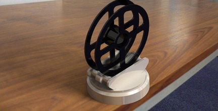 100 printed filament spool dispenser pinshape stand roller holder filamentchallange 3d print model - Mito3D