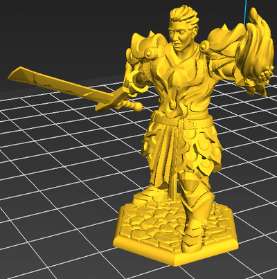 d fuego gigante guerrero forma alfiler calabozos dragones 3d print model - Mito3D