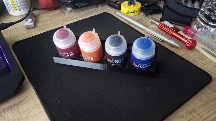 zitadelle farbe halter unterstützung pinshape citadel paint holder 3d print model - Mito3D