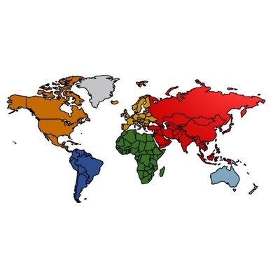 mondo carta geografica forma spillo world map 3d print model - Mito3D