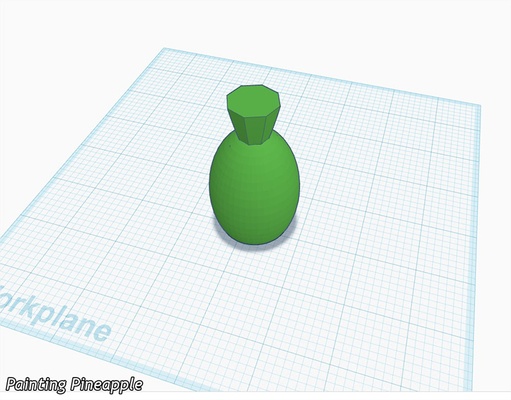 potente pittura ananas forma spillo miniature 3d print model - Mito3D