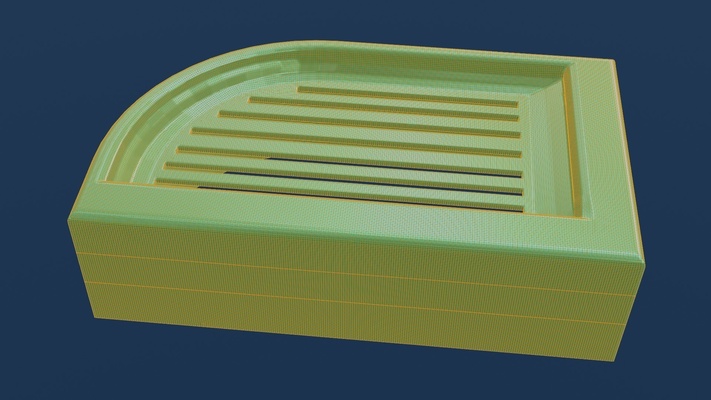 cercado jabón plato 3d imprimible modelo forma alfiler soporte 3d print model - Mito3D
