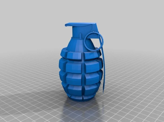 bomba mano design forma spillo 3d printer 3d print model - Mito3D